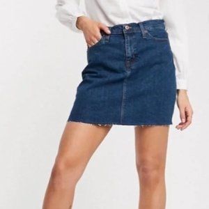 J. Crew | Mercantile Raw Hem Denim Mini Skirt (Size 4)